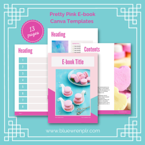 Ruthie's Bundle Pretty Pink E-book Template 600 x 600